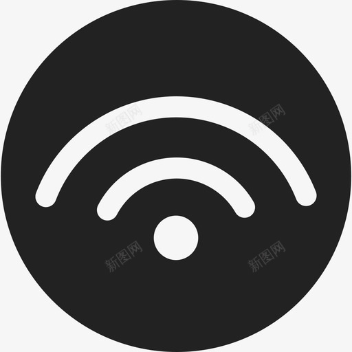 Wifi按钮接口通用09图标svg_新图网 https://ixintu.com Wifi按钮 接口 通用09