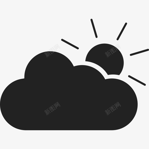 阴天天气ios7满2套图标svg_新图网 https://ixintu.com ios7满2套 天气 阴天