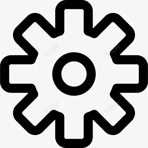 大齿轮ios7lite图标svg_新图网 https://ixintu.com ios7lite 大齿轮