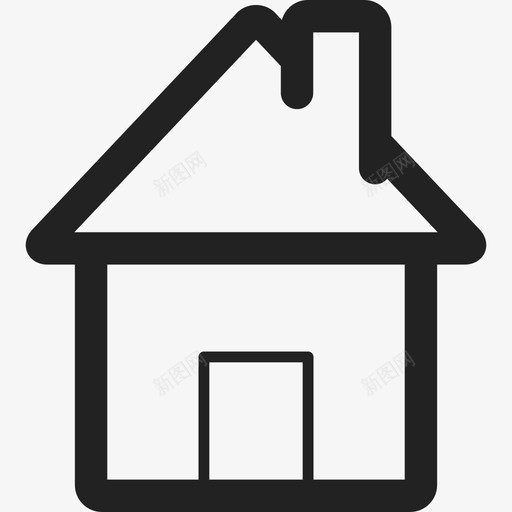 带壁炉的家接口通用04图标svg_新图网 https://ixintu.com 带壁炉的家 接口 通用04
