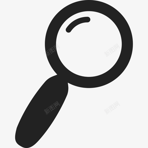 带柄放大镜工具和器具通用06图标svg_新图网 https://ixintu.com 工具和器具 带柄放大镜 通用06