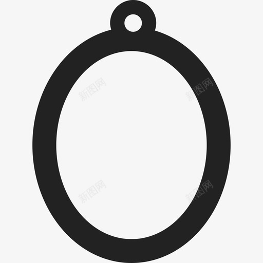 椭圆形镜子形状图标svg_新图网 https://ixintu.com 形状 椭圆形镜子
