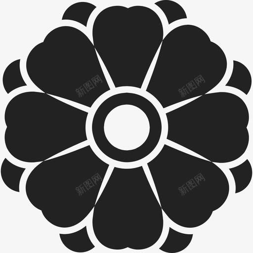 八瓣花自然日本图标svg_新图网 https://ixintu.com 八瓣花 日本 自然