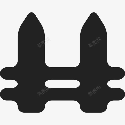 黑栅栏建筑物通用03图标svg_新图网 https://ixintu.com 建筑物 通用03 黑栅栏