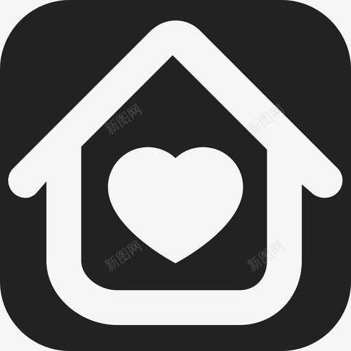 爱的房子建筑物甜蜜的家图标svg_新图网 https://ixintu.com 建筑物 爱的房子 甜蜜的家