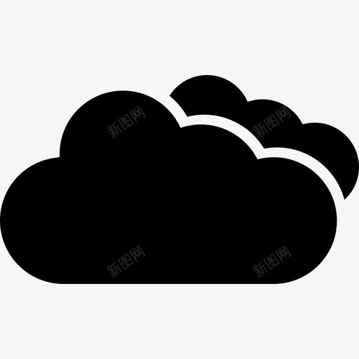 云层天气ios7集合填充2图标svg_新图网 https://ixintu.com ios7集合填充2 云层 天气