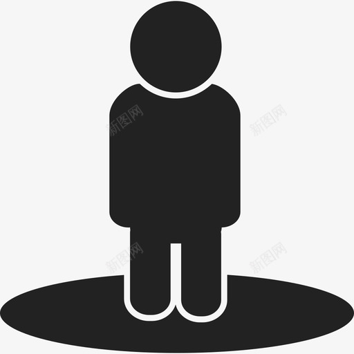 聚光灯下的男人人物位置图标svg_新图网 https://ixintu.com 人物 位置 聚光灯下的男人
