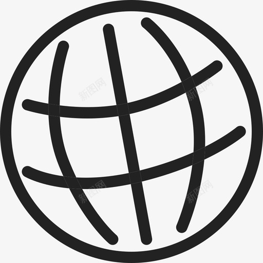 球形网格形状通用13图标svg_新图网 https://ixintu.com 形状 球形网格 通用13