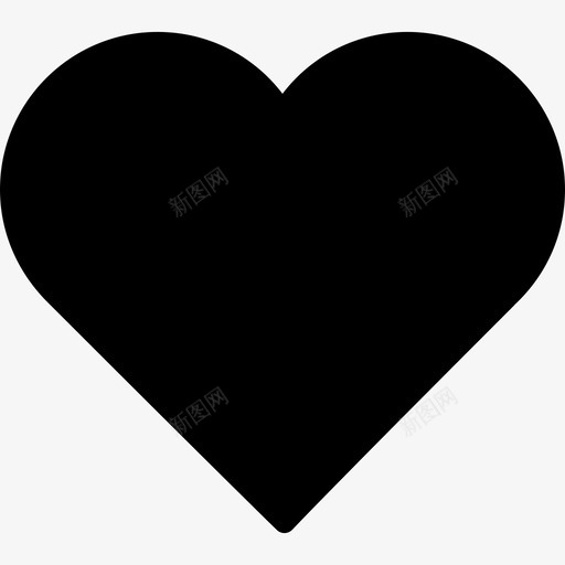情人节心形形状ios7黑色2图标svg_新图网 https://ixintu.com ios7黑色2 形状 情人节心形