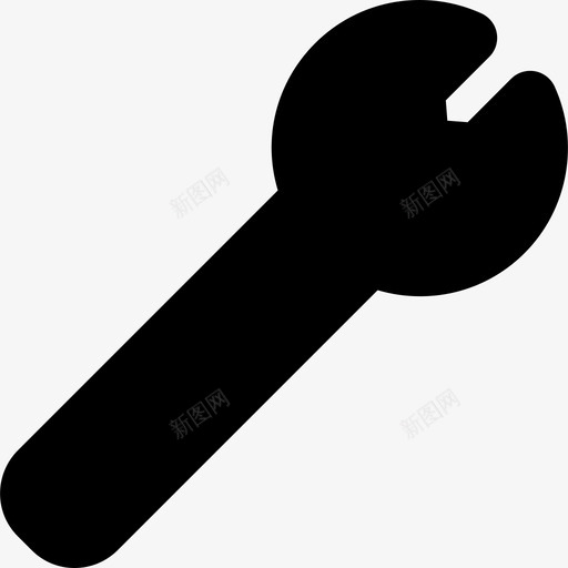小扳手工具和器具ios7高级填充图标svg_新图网 https://ixintu.com ios7高级填充 小扳手 工具和器具