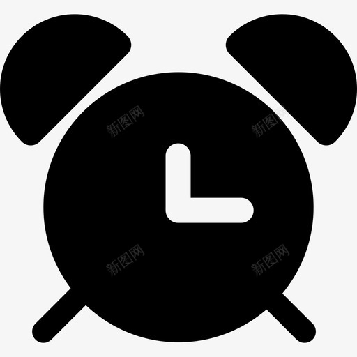 带铃声的闹钟接口ios7高级填充图标svg_新图网 https://ixintu.com ios7高级填充 带铃声的闹钟 接口