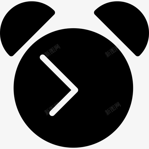 复古闹钟工具和用具ios7黑色2图标svg_新图网 https://ixintu.com ios7黑色2 复古闹钟 工具和用具