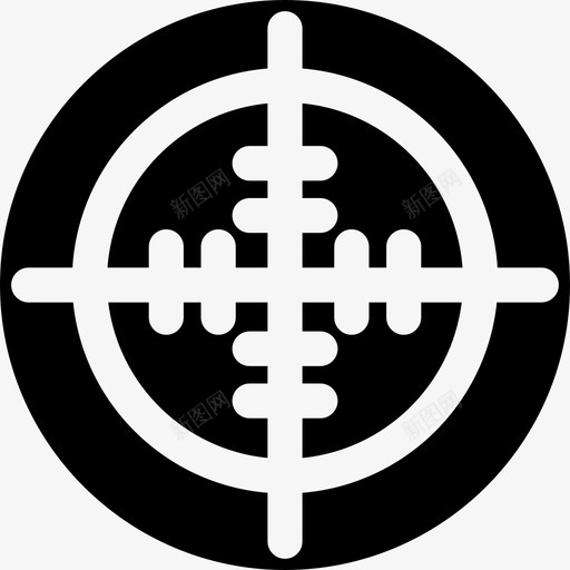 目标范围武器ios7高级填充图标svg_新图网 https://ixintu.com ios7高级填充 武器 目标范围