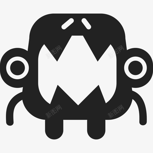 有大嘴的怪物形状怪物图标svg_新图网 https://ixintu.com 形状 怪物 有大嘴的怪物