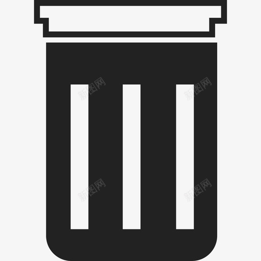带盖垃圾箱ios7装2图标svg_新图网 https://ixintu.com ios7装2 带盖垃圾箱
