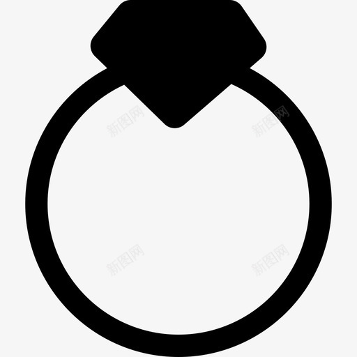 钻石戒指时尚ios7高级填充图标svg_新图网 https://ixintu.com ios7高级填充 时尚 钻石戒指