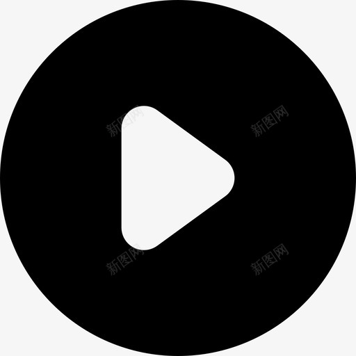 小型圆形播放按钮界面ios7高级填充图标svg_新图网 https://ixintu.com ios7高级填充 小型圆形播放按钮 界面