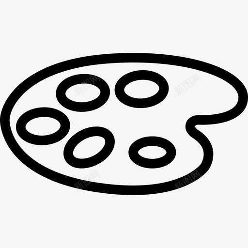 绘画调色板艺术通用12图标svg_新图网 https://ixintu.com 绘画调色板 艺术 通用12