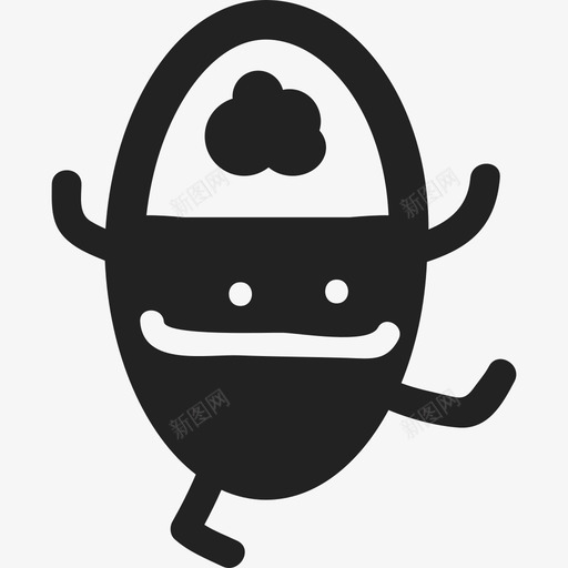 蛋形怪物怪物图标svg_新图网 https://ixintu.com 怪物 蛋形怪物