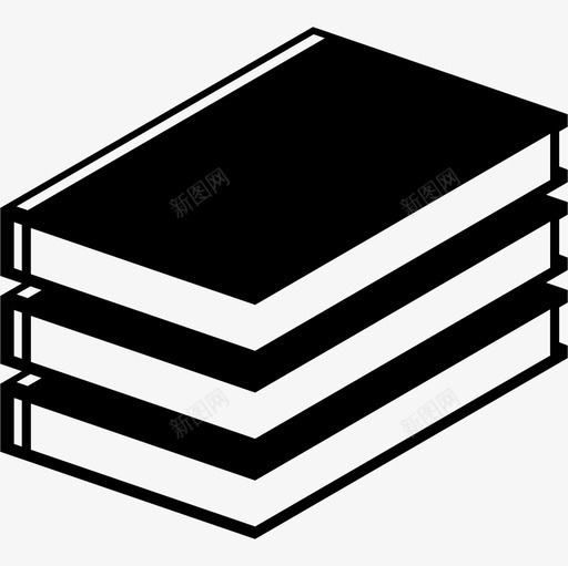 三叠书教育阅读图标svg_新图网 https://ixintu.com 三叠书 教育 阅读