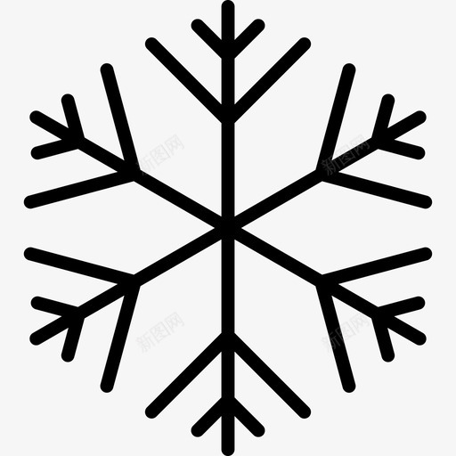 雪花形状雪花图标svg_新图网 https://ixintu.com 形状 雪花