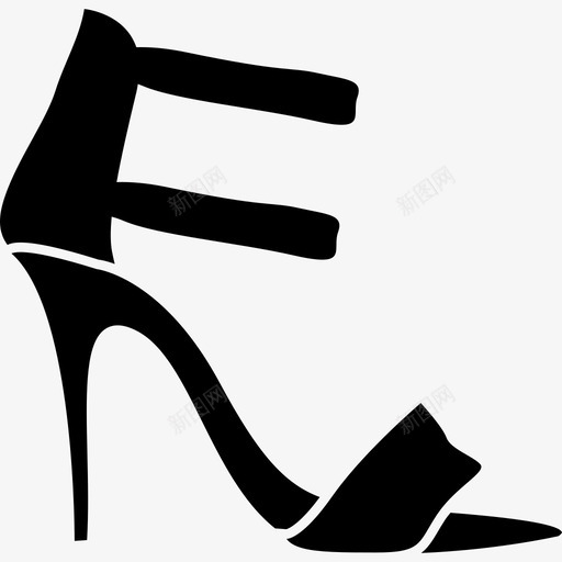 双带细高跟鞋时尚女鞋图标svg_新图网 https://ixintu.com 双带细高跟鞋 女鞋 时尚