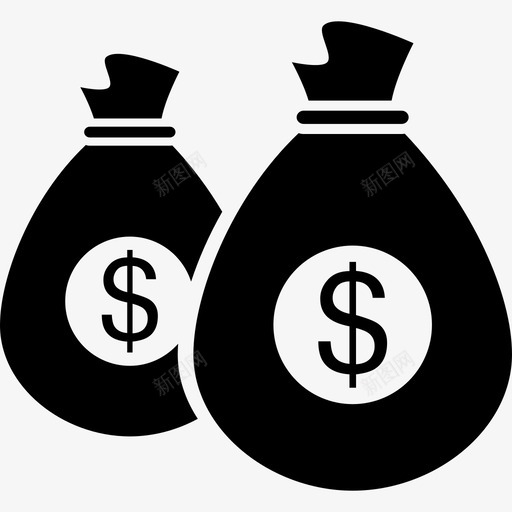 装满钱商业金钱的美元袋子图标svg_新图网 https://ixintu.com 商业 装满钱 金钱的美元袋子