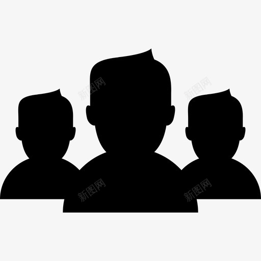 组社交用户集图标svg_新图网 https://ixintu.com 用户集 社交 组