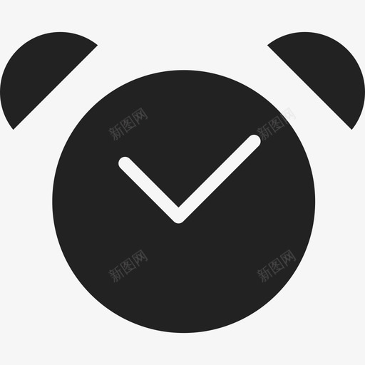 圆形闹钟工具和用具ios7黑色图标svg_新图网 https://ixintu.com ios7黑色 圆形闹钟 工具和用具