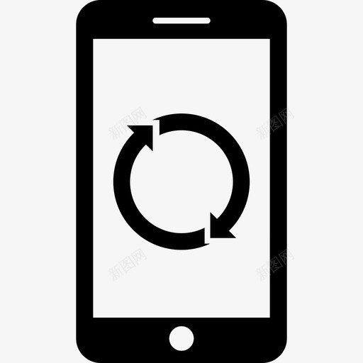 带重新加载箭头网络手机图标的智能手机svg_新图网 https://ixintu.com 带重新加载箭头 手机图标的智能手机 网络