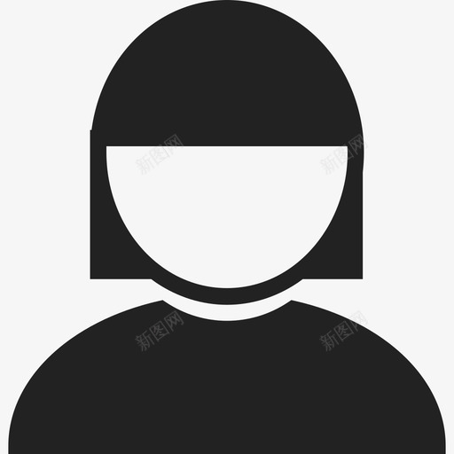 短发女人人物ios7litefill2图标svg_新图网 https://ixintu.com ios7 lite fill 2 人物 短发女人