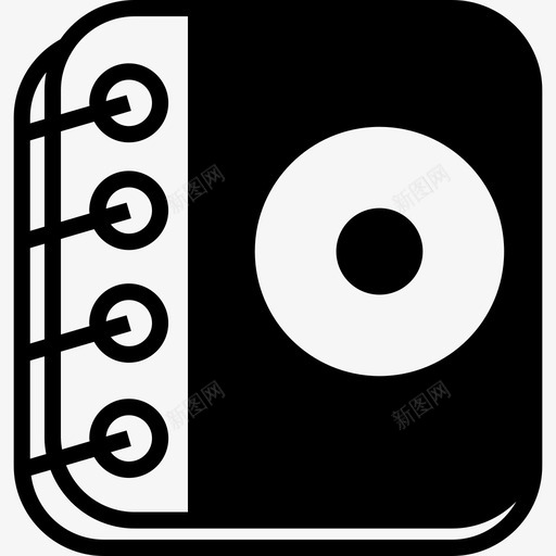 带戒指和Cd的笔记本教育阅读图标svg_新图网 https://ixintu.com 带戒指和Cd的笔记本 教育 阅读