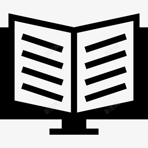 书摊上打开的书教育阅读图标svg_新图网 https://ixintu.com 书摊上打开的书 教育 阅读