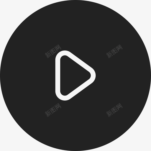 播放视频按钮控制ios7高级填充2图标svg_新图网 https://ixintu.com ios7高级填充2 控制 播放视频按钮