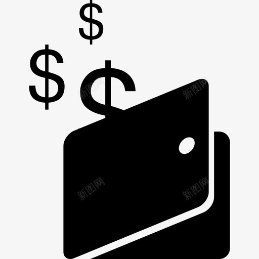钱包里有美元商业金钱图标svg_新图网 https://ixintu.com 商业 金钱 钱包里有美元