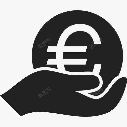 手头有大量欧元硬币商业现金包2图标svg_新图网 https://ixintu.com 商业 手头有大量欧元硬币 现金包2