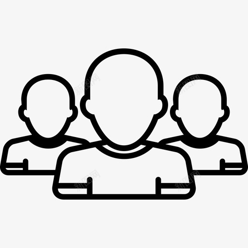 组社交用户集图标svg_新图网 https://ixintu.com 用户集 社交 组
