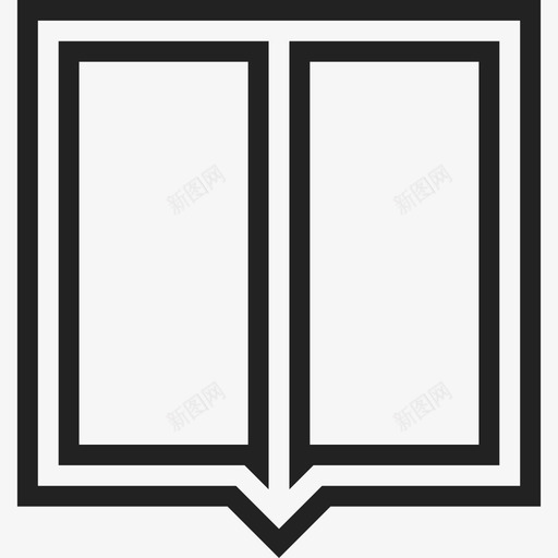 打开矩形书界面ios7高级填充2图标svg_新图网 https://ixintu.com ios7高级填充2 打开矩形书 界面