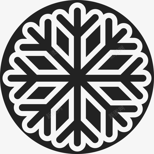 雪花按钮自然ios7高级填充2图标svg_新图网 https://ixintu.com ios7高级填充2 自然 雪花按钮