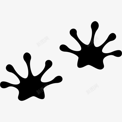 指纹动物脚印图标svg_新图网 https://ixintu.com 动物 指纹 脚印