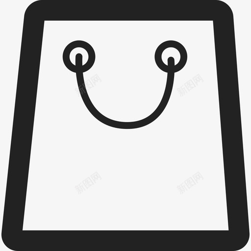 带把手购物袋商用通用04图标svg_新图网 https://ixintu.com 商用 带把手购物袋 通用04