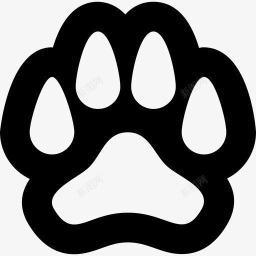 一只狗的爪印动物脚印图标svg_新图网 https://ixintu.com 一只狗的爪印 动物 狗掌印 脚印