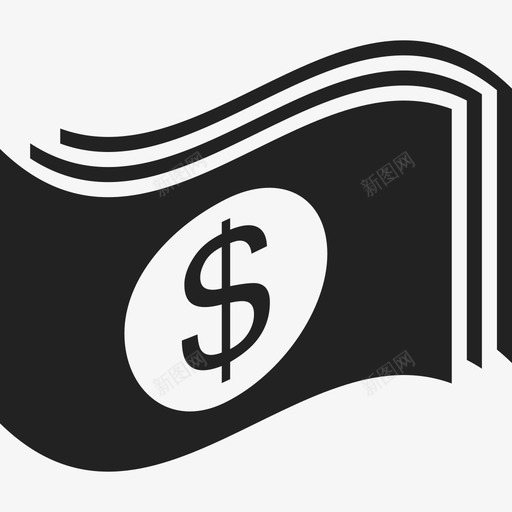挥舞着美元钞票商业金钱图标svg_新图网 https://ixintu.com 商业 挥舞着美元钞票 金钱