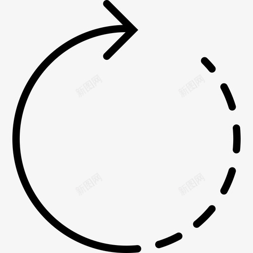 向右旋转箭头箭头箭头组合图标svg_新图网 https://ixintu.com 向右旋转箭头 箭头 箭头组合