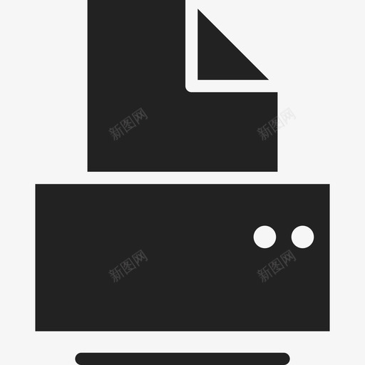 带纸张的打印机技术ios7黑色图标svg_新图网 https://ixintu.com ios7黑色 带纸张的打印机 技术