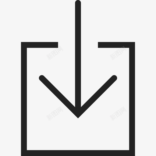 正方形中的下箭头箭头箭头组合图标svg_新图网 https://ixintu.com 正方形中的下箭头 箭头 箭头组合