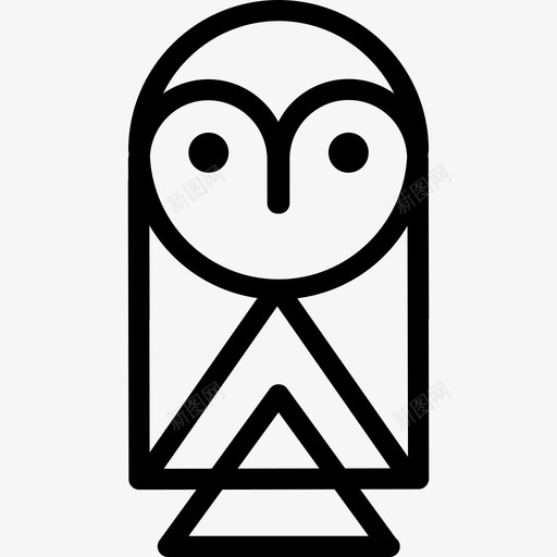 猫头鹰卡通轮廓动物图标svg_新图网 https://ixintu.com 动物 猫头鹰卡通轮廓