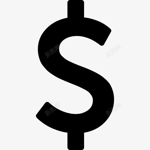 美元符号字体很棒填充图标svg_新图网 https://ixintu.com 填充 字体很棒 美元符号