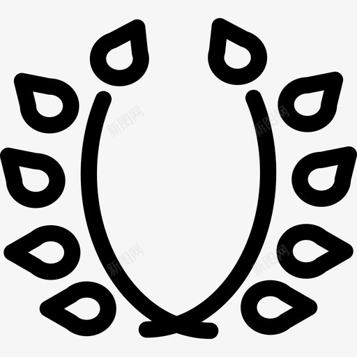 枝叶装饰博物馆图标svg_新图网 https://ixintu.com 博物馆 枝叶装饰