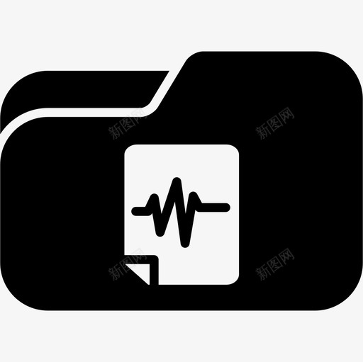 带有音乐波形图标的音乐文件夹音乐和声音1svg_新图网 https://ixintu.com 带有音乐波形图标的音乐文件夹 音乐和声音1